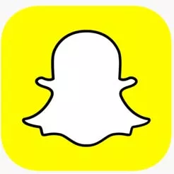 Snapchat Logo - white ghost on yellow